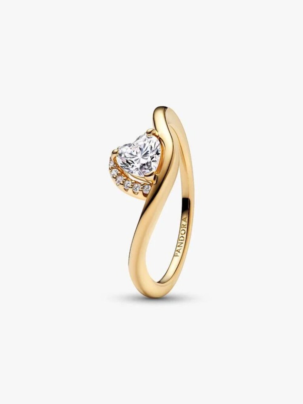 Pandora Wavy Heart Ring